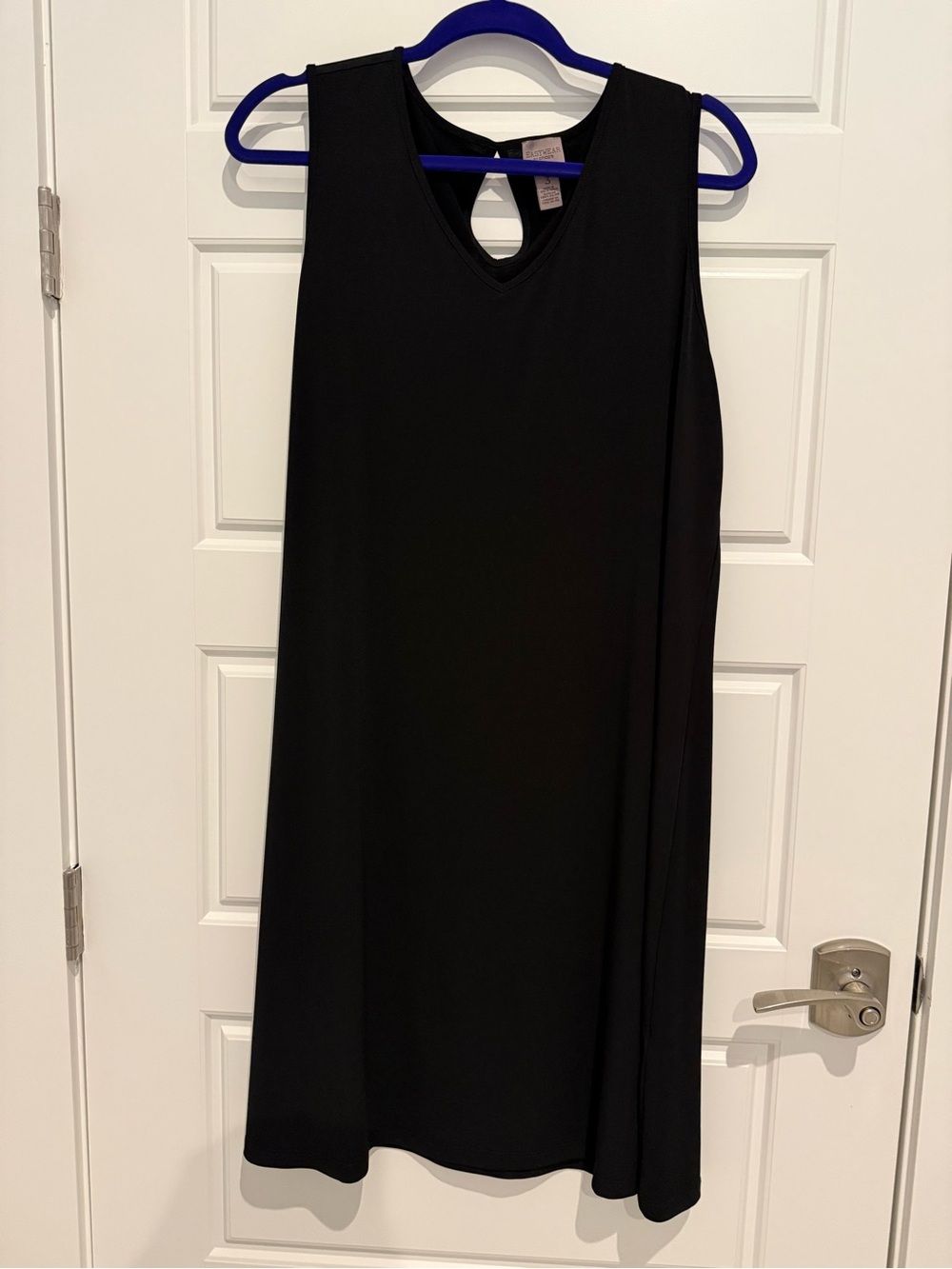Chico's Black Sleeveless Midi Dress Keyhole Back